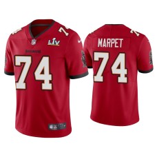 Men's Tampa Bay Buccaneers #74 Ali Marpet Super Bowl LV Red Vapor Limited Jersey