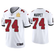 Men's Tampa Bay Buccaneers #74 Ali Marpet Super Bowl LV Champions White Vapor Limited Jersey