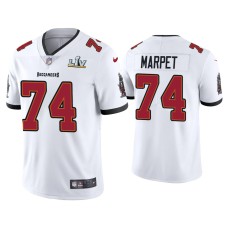 Men's Tampa Bay Buccaneers #74 Ali Marpet Super Bowl LV White Vapor Limited Jersey