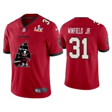 Men's Tampa Bay Buccaneers #31 Antoine Winfield Jr. Super Bowl LV Champions Red Team Logo Jersey