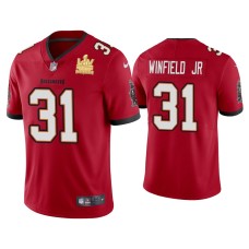 Men's Tampa Bay Buccaneers #31 Antoine Winfield Jr. Super Bowl LV Champions Red Vapor Limited Jersey