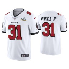 Men's Tampa Bay Buccaneers #31 Antoine Winfield Jr. Super Bowl LV White Vapor Limited Jersey