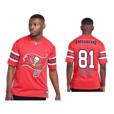 Men's Tampa Bay Buccaneers #81 Antonio Brown Red Team Logo Replica Jersey