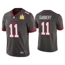 Men's Tampa Bay Buccaneers #11 Blaine Gabbert Super Bowl LV Champions Pewter Vapor Limited Jersey