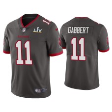 Men's Tampa Bay Buccaneers #11 Blaine Gabbert Super Bowl LV Pewter Vapor Limited Jersey