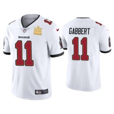 Men's Tampa Bay Buccaneers #11 Blaine Gabbert Super Bowl LV Champions White Vapor Limited Jersey