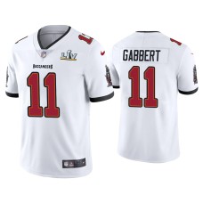 Men's Tampa Bay Buccaneers #11 Blaine Gabbert Super Bowl LV White Vapor Limited Jersey