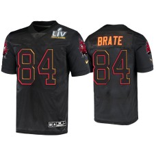 Men's Tampa Bay Buccaneers #84 Cameron Brate Black Super Bowl LV Jersey