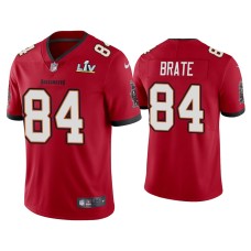 Men's Tampa Bay Buccaneers #84 Cameron Brate Super Bowl LV Red Vapor Limited Jersey