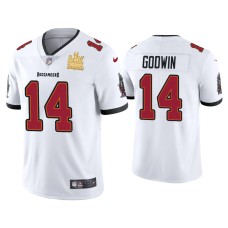 Men's Tampa Bay Buccaneers #14 Chris Godwin Super Bowl LV Champions White Vapor Limited Jersey