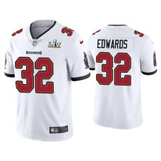 Men's Tampa Bay Buccaneers #32 Mike Edwards Super Bowl LV White Vapor Limited Jersey