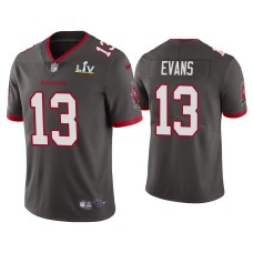 Men's Tampa Bay Buccaneers #13 Mike Evans Super Bowl LV Pewter Vapor Limited Jersey