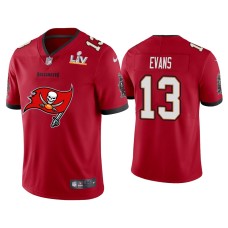 Men's Tampa Bay Buccaneers #13 Mike Evans Super Bowl LV Champions Red Primary Logo Jersey