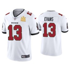 Men's Tampa Bay Buccaneers #13 Mike Evans Super Bowl LV Champions White Vapor Limited Jersey