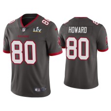 Men's Tampa Bay Buccaneers #80 O.J. Howard Super Bowl LV Pewter Vapor Limited Jersey