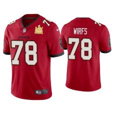 Men's Tampa Bay Buccaneers #78 Tristan Wirfs Super Bowl LV Champions Red Vapor Limited Jersey