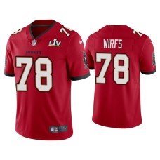 Men's Tampa Bay Buccaneers #78 Tristan Wirfs Super Bowl LV Red Vapor Limited Jersey