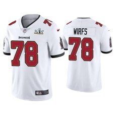 Men's Tampa Bay Buccaneers #78 Tristan Wirfs Super Bowl LV White Vapor Limited Jersey