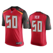 Men's Tampa Bay Buccaneers #50 Vita Vea 100th Season Red Vapor Limited Jersey