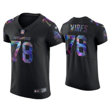 Men's Tampa Bay Buccaneers #78 Tristan Wirfs Black Golden Edition Holographic Jersey