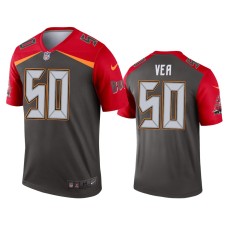 Men's Tampa Bay Buccaneers #50 Vita Vea Pewter Inverted Legend Jersey