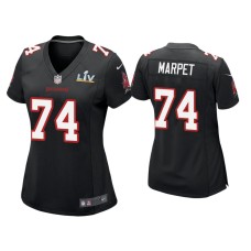 Women's Tampa Bay Buccaneers #74 Ali Marpet Super Bowl LV Black Game Fashion Jersey