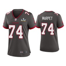 Women's Tampa Bay Buccaneers #74 Ali Marpet Super Bowl LV Pewter Game Jersey