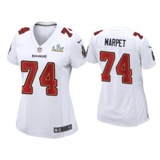 Women's Tampa Bay Buccaneers #74 Ali Marpet Super Bowl LV White Game Fashion Jersey