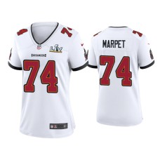 Women's Tampa Bay Buccaneers #74 Ali Marpet Super Bowl LV White Game Jersey