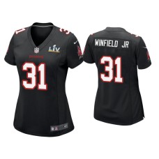 Women's Tampa Bay Buccaneers #31 Antoine Winfield Jr. Super Bowl LV Black Game Fashion Jersey