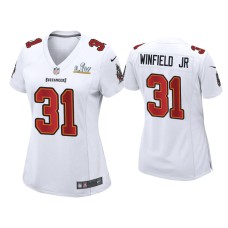 Women's Tampa Bay Buccaneers #31 Antoine Winfield Jr. Super Bowl LV White Game Fashion Jersey