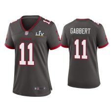 Women's Tampa Bay Buccaneers #11 Blaine Gabbert Super Bowl LV Pewter Game Jersey