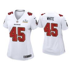 Women's Tampa Bay Buccaneers #45 Devin White Super Bowl LV White Game Fashion Jersey