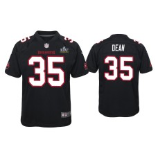 Youth Tampa Bay Buccaneers #35 Jamel Dean Super Bowl LV Black Game Fashion Jersey