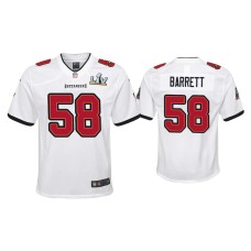 Youth Tampa Bay Buccaneers #58 Shaquil Barrett Super Bowl LV White Game Jersey