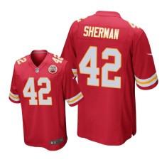 Men's Kansas City Chiefs #42 Red Anthony Sherman Nike Game Jersey