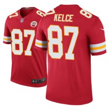 Men's Kansas City Chiefs #87 Travis Kelce Red Nike legend color rush Jersey