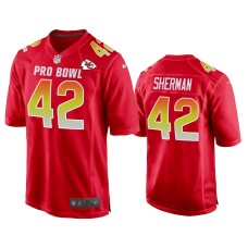 Men's Kansas City Chiefs #42 Anthony Sherman AFC Nike Game Red Jersey - 2019 Pro Bowl