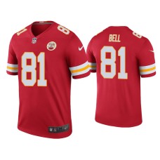 Men's Kansas City Chiefs #81 Color Rush Legend Blake Bell Red Jersey