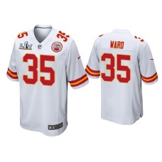 Men's Kansas City Chiefs #35 Charvarius Ward Super Bowl LV White Game Jersey