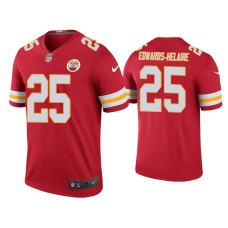 Men's Kansas City Chiefs #25 Color Rush Legend Clyde Edwards-Helaire Red Jersey