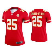 Women's Kansas City Chiefs #25 Clyde Edwards-Helaire Red Legend Jersey