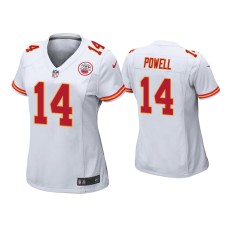 Women's Kansas City Chiefs #14 Cornell Powell White Game Jersey