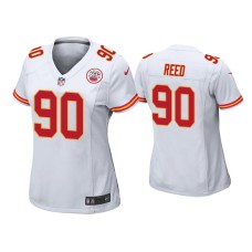 Women's Kansas City Chiefs #90 Jarran Reed White Game Jersey