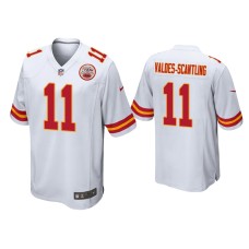 Men's Kansas City Chiefs #11 Marquez Valdes-Scantling White Game Jersey