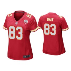 Women's Kansas City Chiefs #83 Noah Gray Red Game Jersey