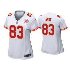 Women's Kansas City Chiefs #83 Noah Gray White Game Jersey