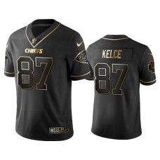 Men's Kansas City Chiefs #87 2019 Golden Edition Vapor Untouchable Limited Travis Kelce Black Jersey