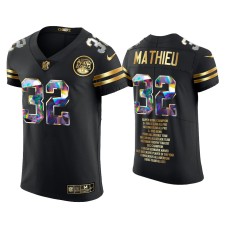 Men's Kansas City Chiefs #32 Tyrann Mathieu Black Career Highlights Jersey