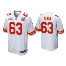 Men's Kansas City Chiefs #63 Willie Lanier Super Bowl LV White Game Jersey